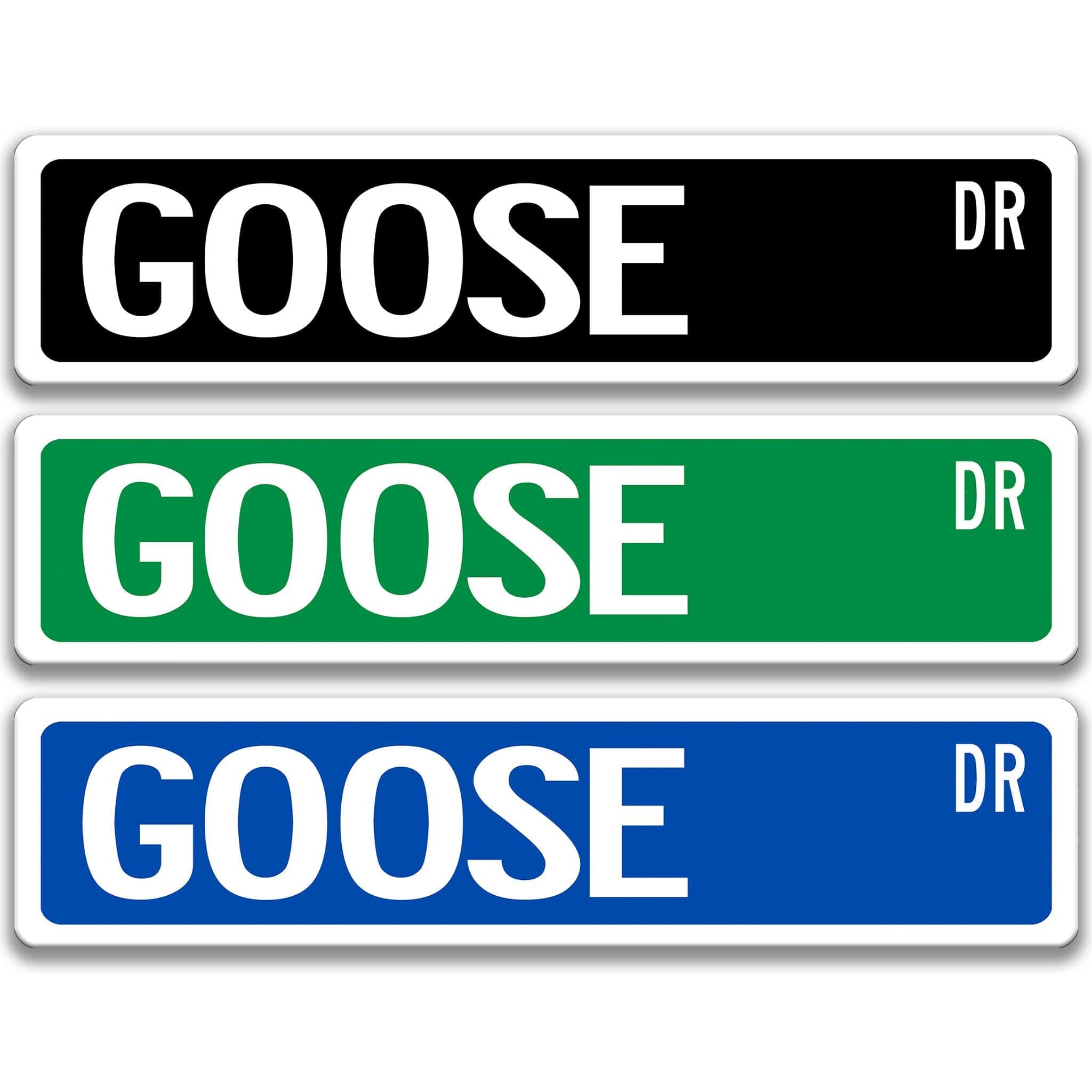 Goose Metal Street Sign