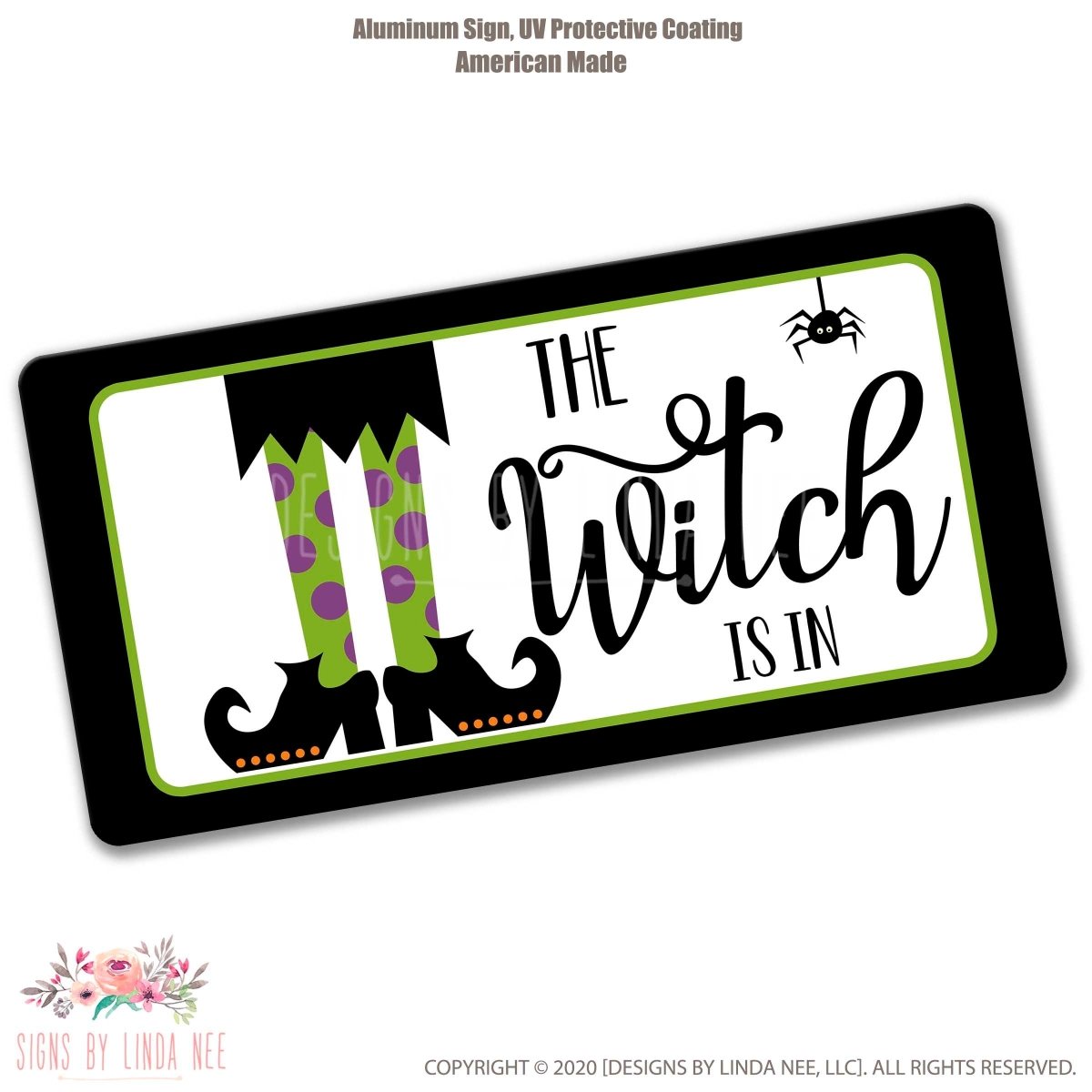 Halloween Witch Metal Sign