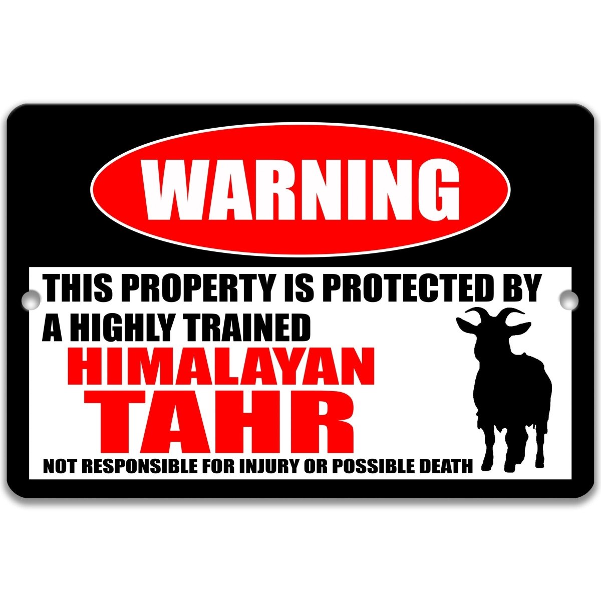 Himalayan Tahr Yard Warning Sign