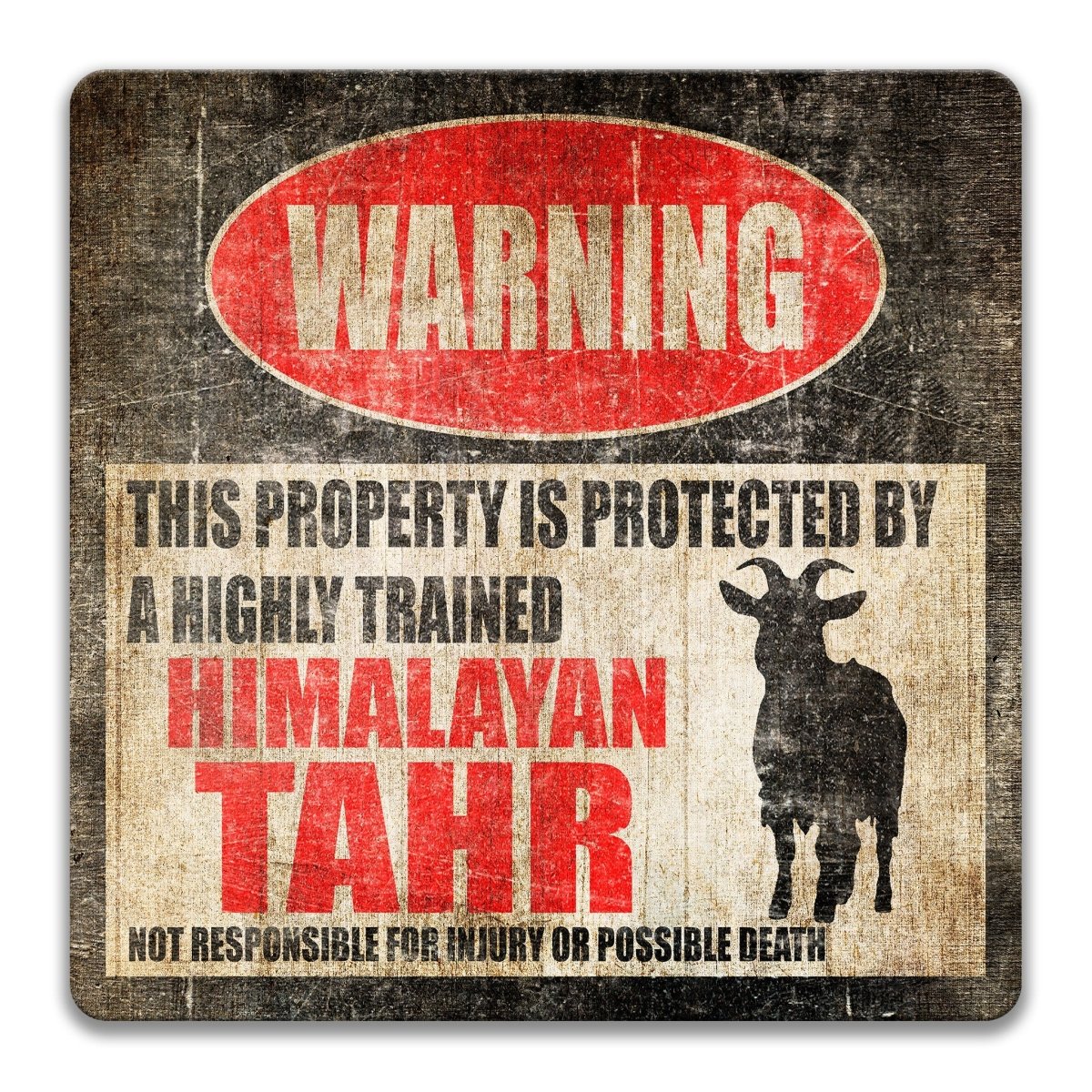 Himalayan Tahr Yard Warning Sign