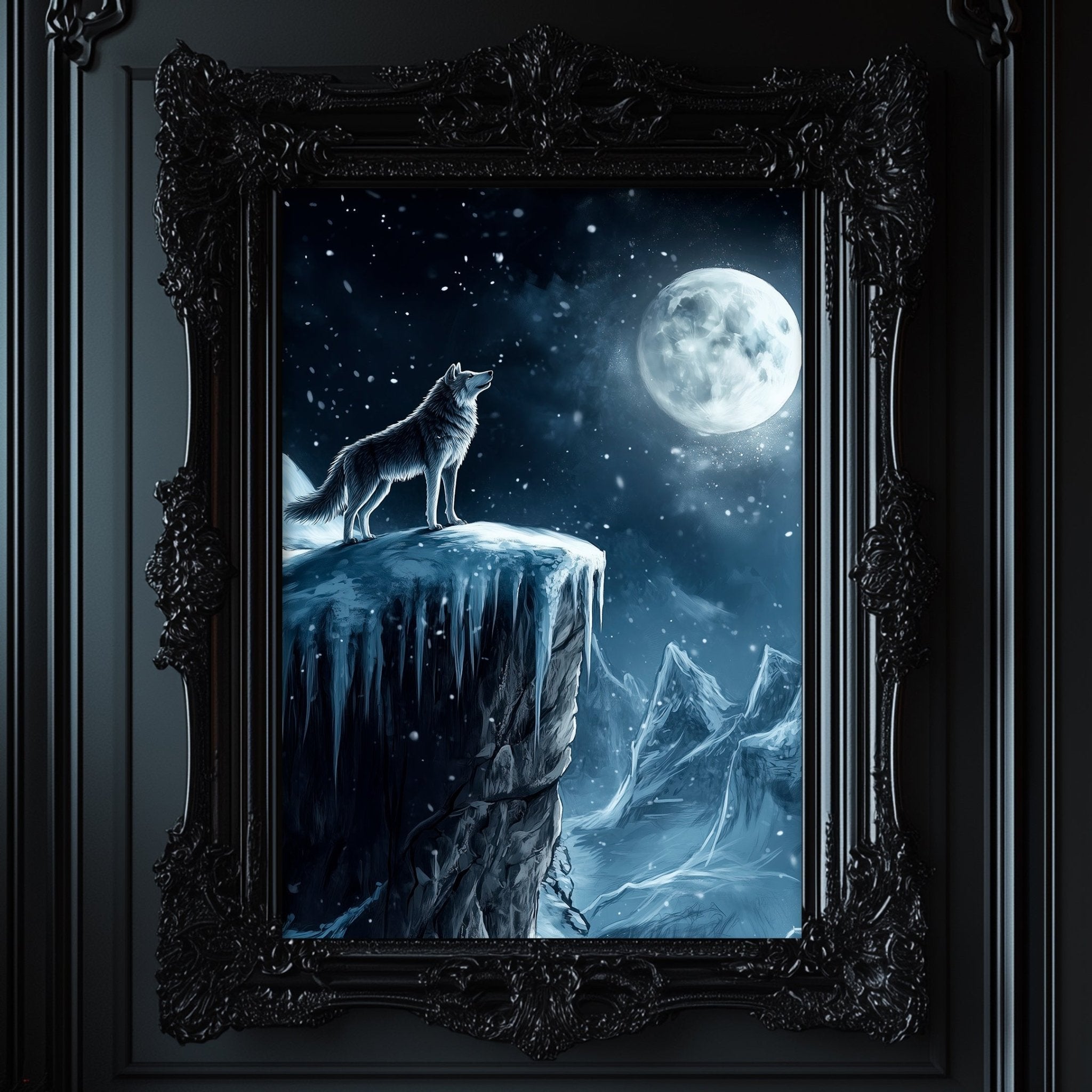Howl at the Moon Wolf Art - Metal & Fine Art Holiday Decor
