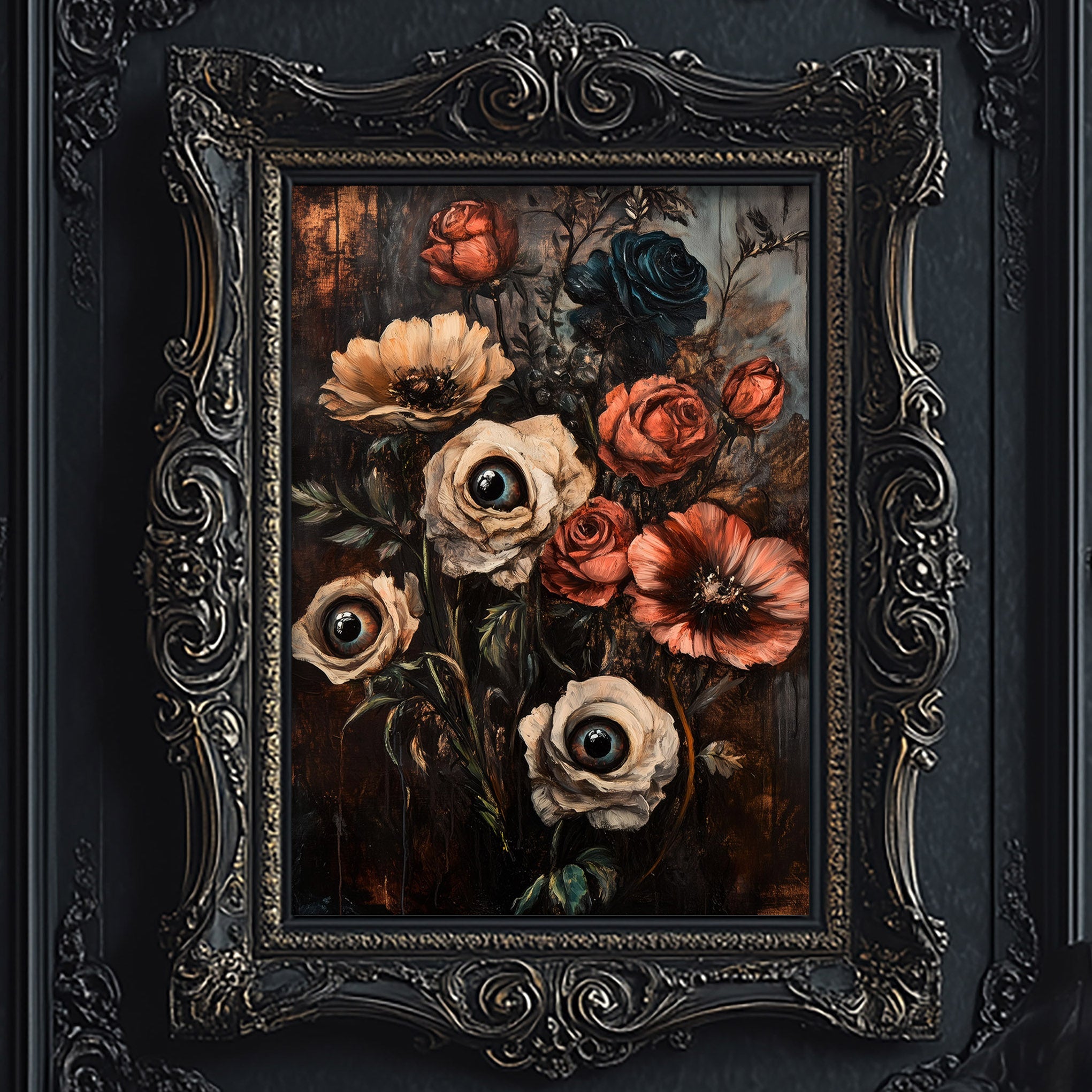 Macabre Botanical Goth Wall Art - Metal or Fine Art Paper