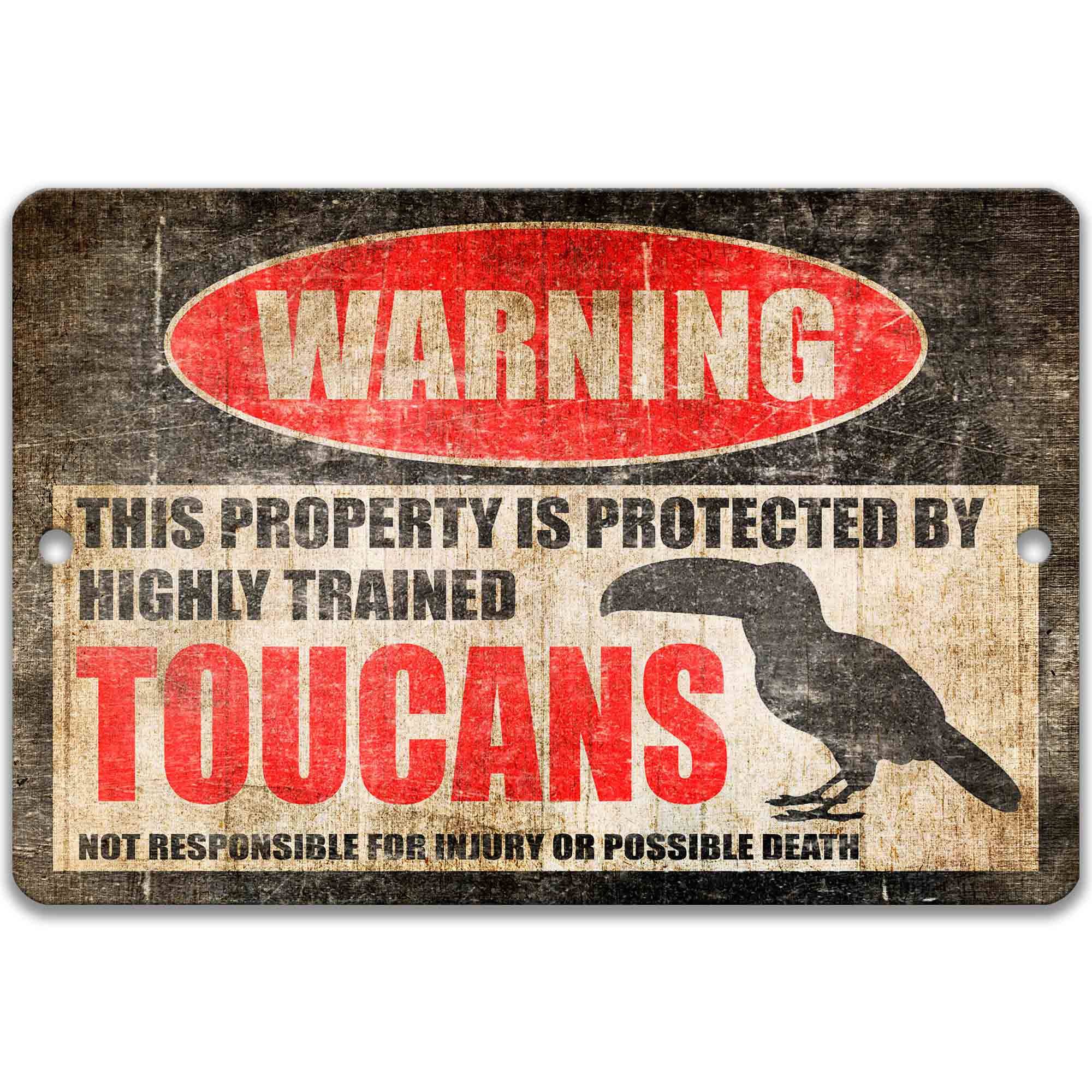 Tropical Toucan Metal Sign