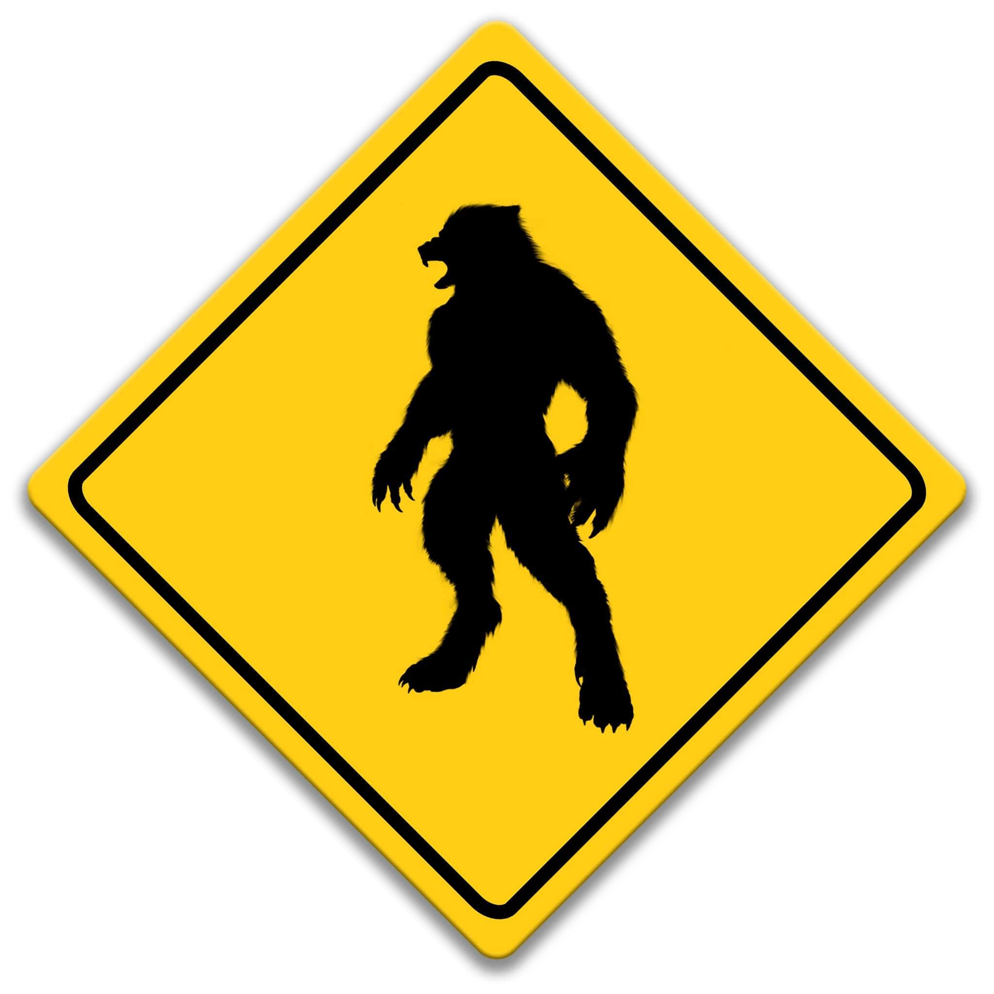 Michigan Dogman Crossing Caution Sign