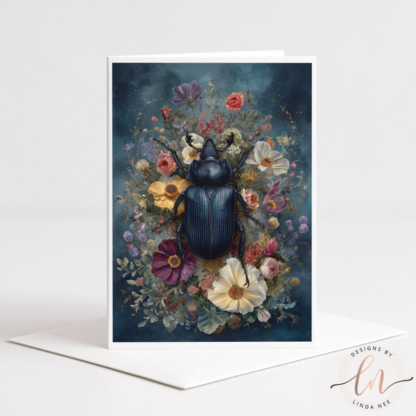 Midnight Beetle Greeting Card