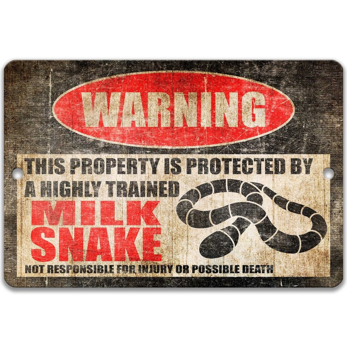 Milk Snake Property Warning Sign
