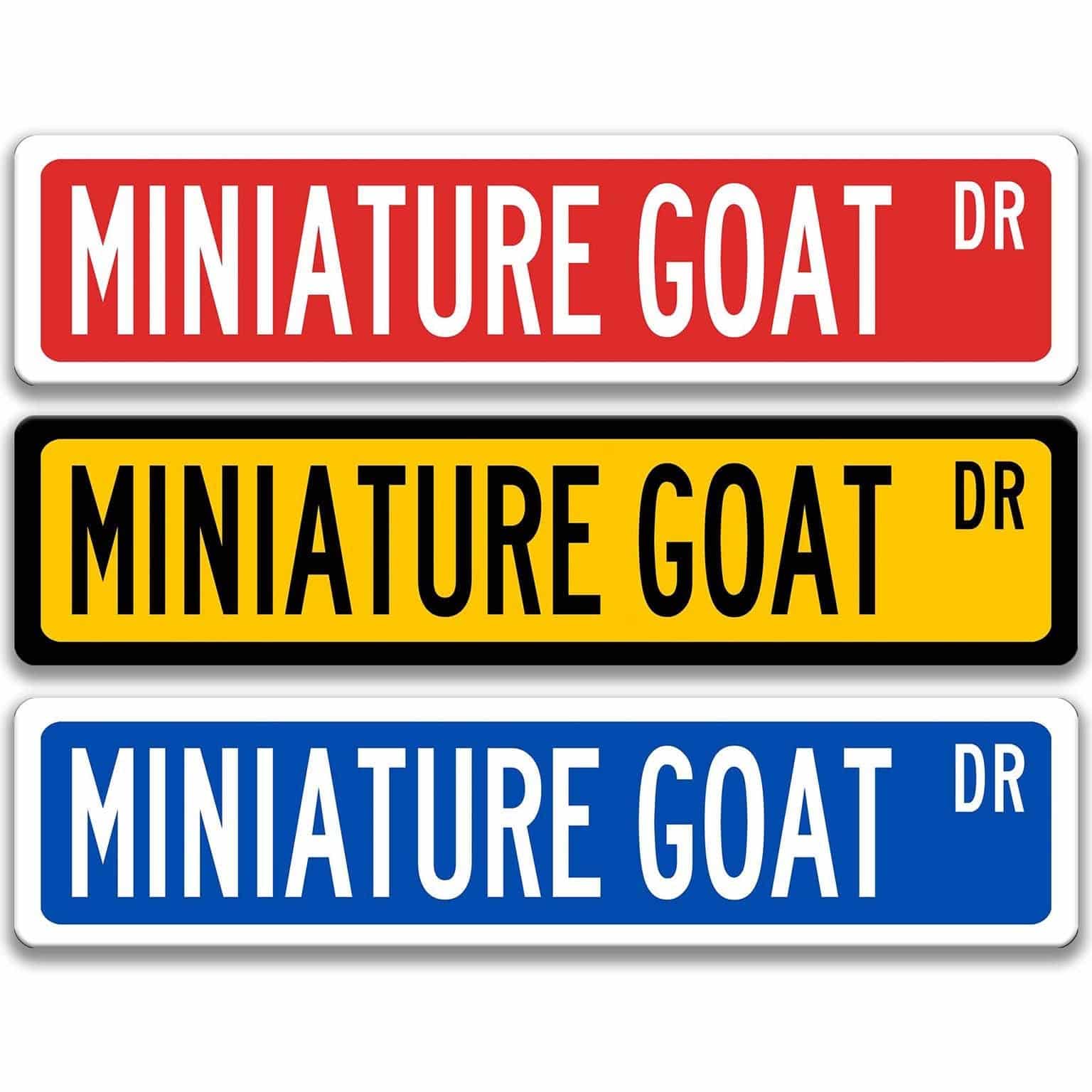 Miniature Goat Metal Street Sign