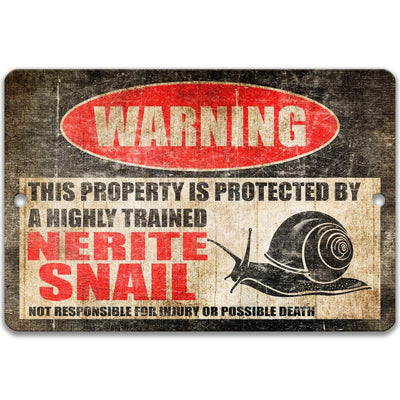 Nerite Snail Aquarium Metal Sign