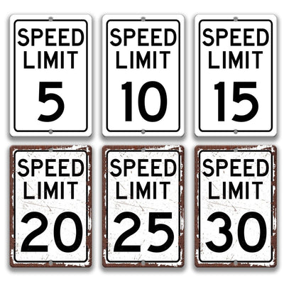 Private Speed Limit Trail Sign