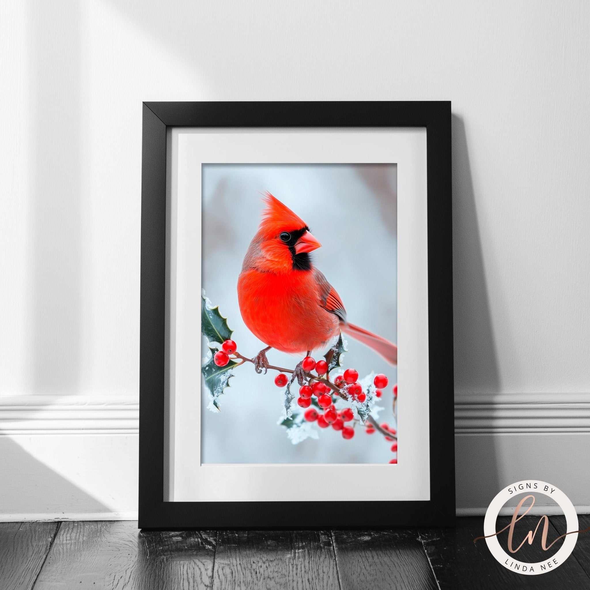 Red Cardinal Wall Art | Designs By Linda Nee Metal Print