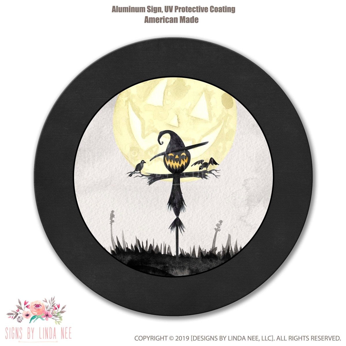 Scarecrow Halloween Wreath Sign