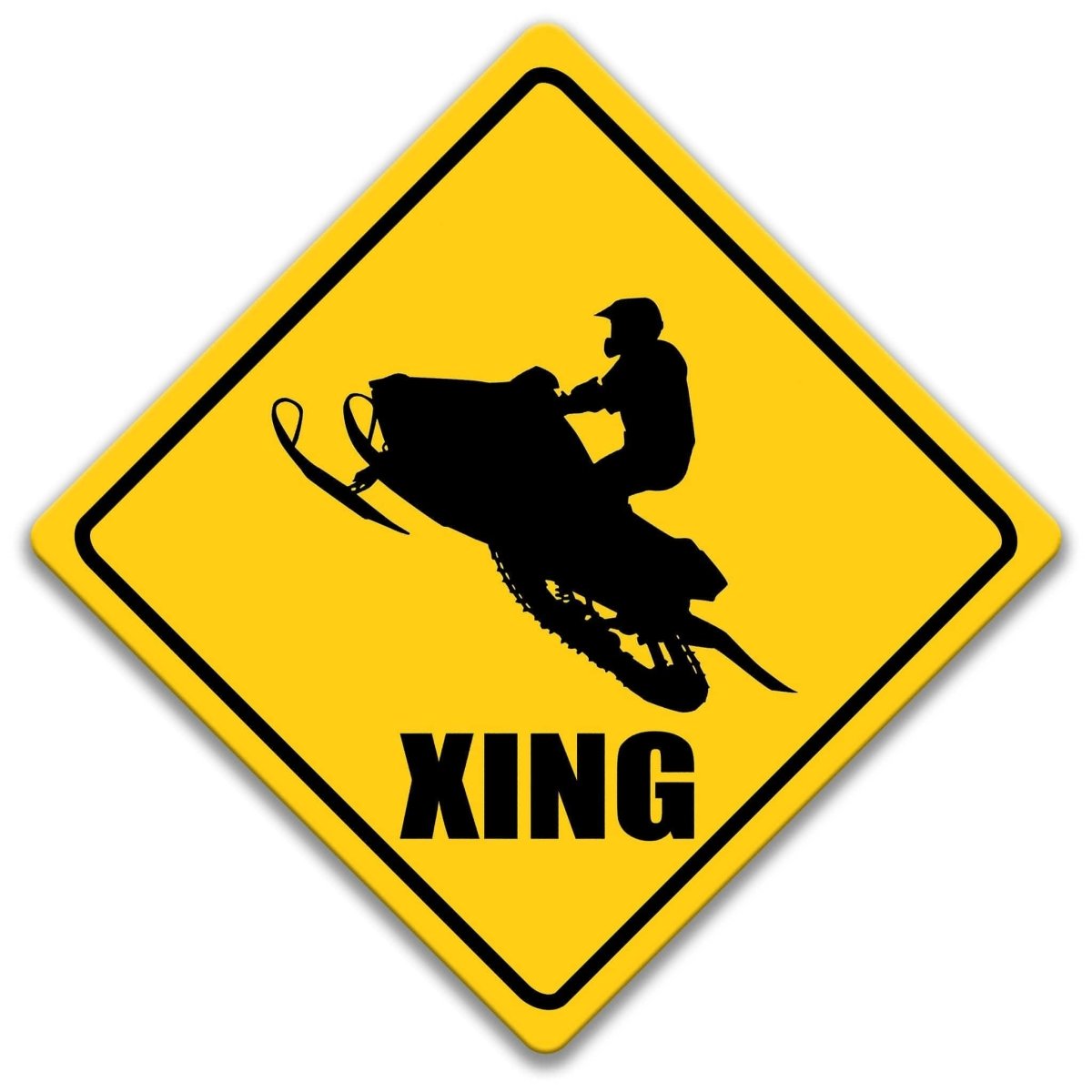 Snowmobile XING Caution SignDesigns by Linda Nee