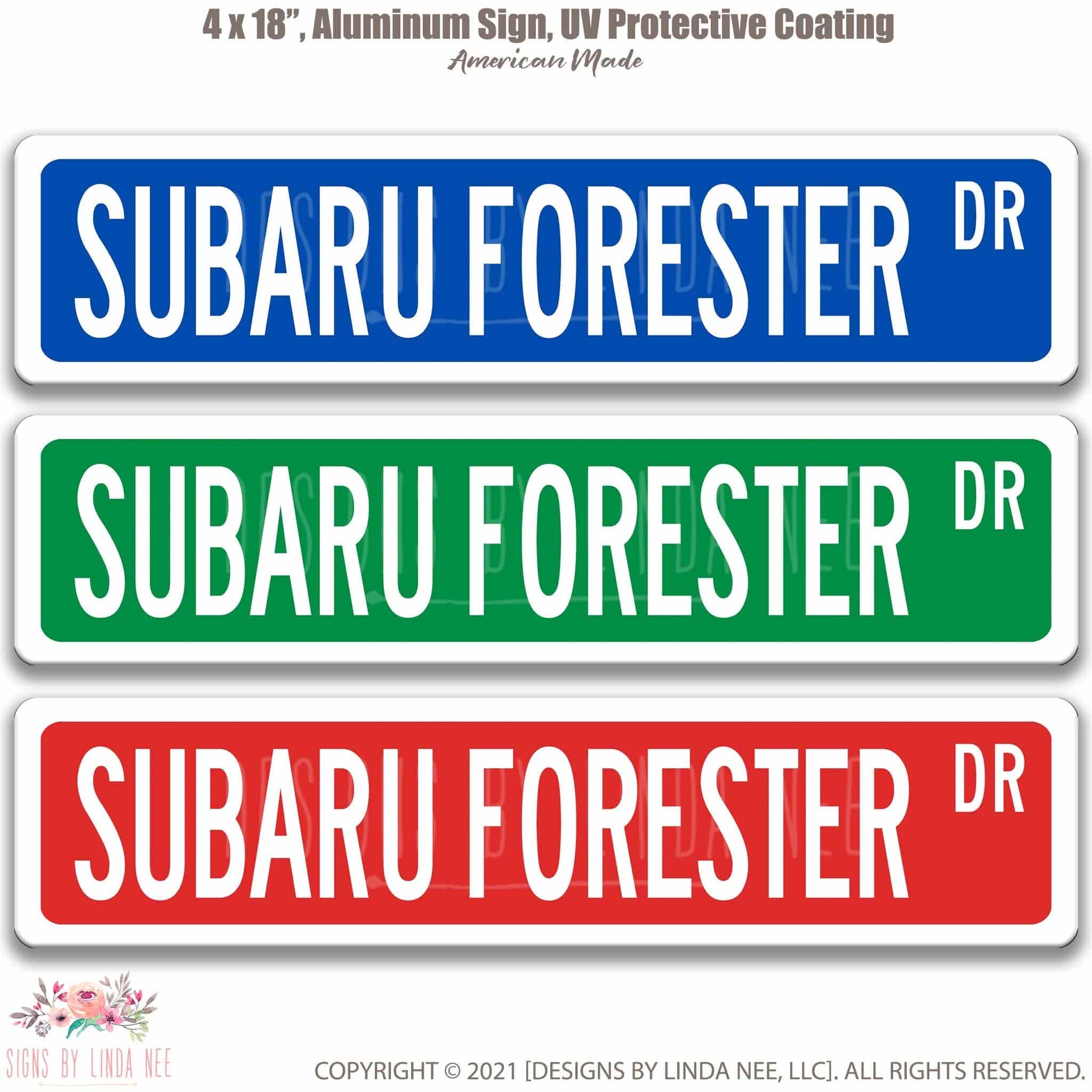 Subaru Forester Metal Street Sign