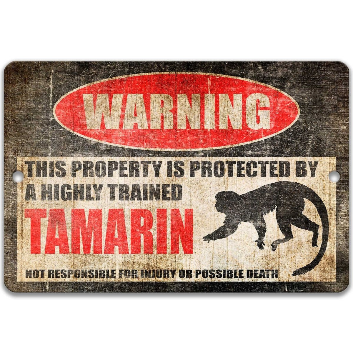 Tamarin Monkey Warning Sign