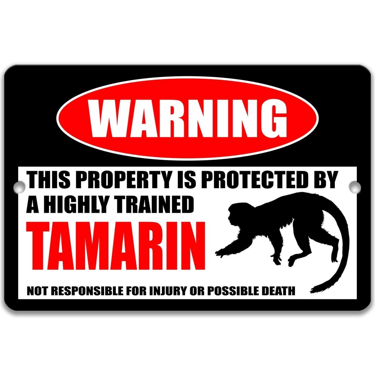 Tamarin Monkey Warning Sign
