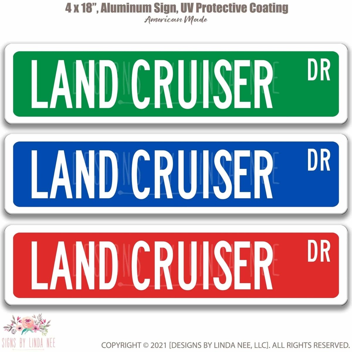 Toyota Land Cruiser Street Sign - Decor & AccessoriesDesigns by Linda Nee