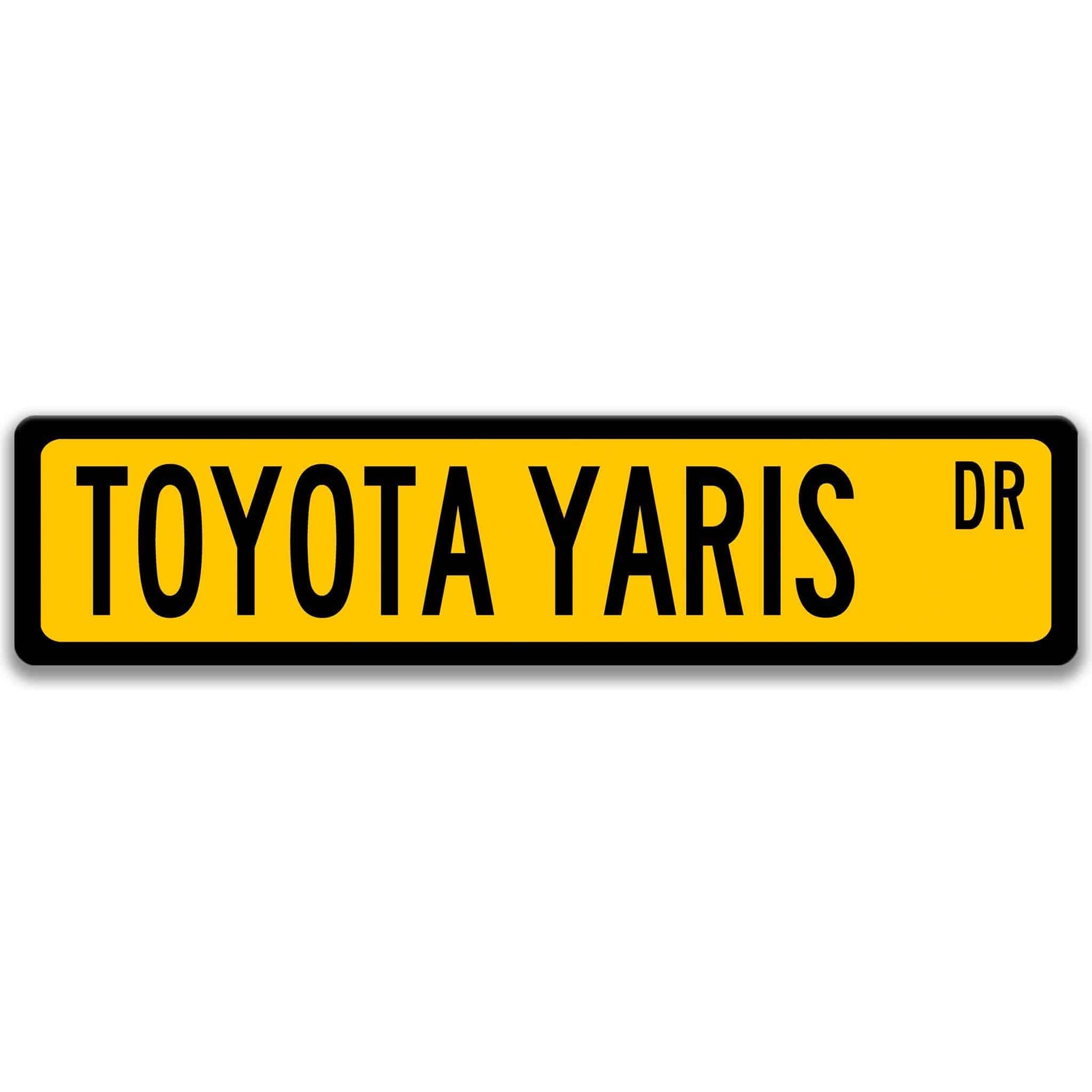 Toyota Yaris Street Sign - Garage Decor & Auto AccessoriesDesigns by Linda Nee