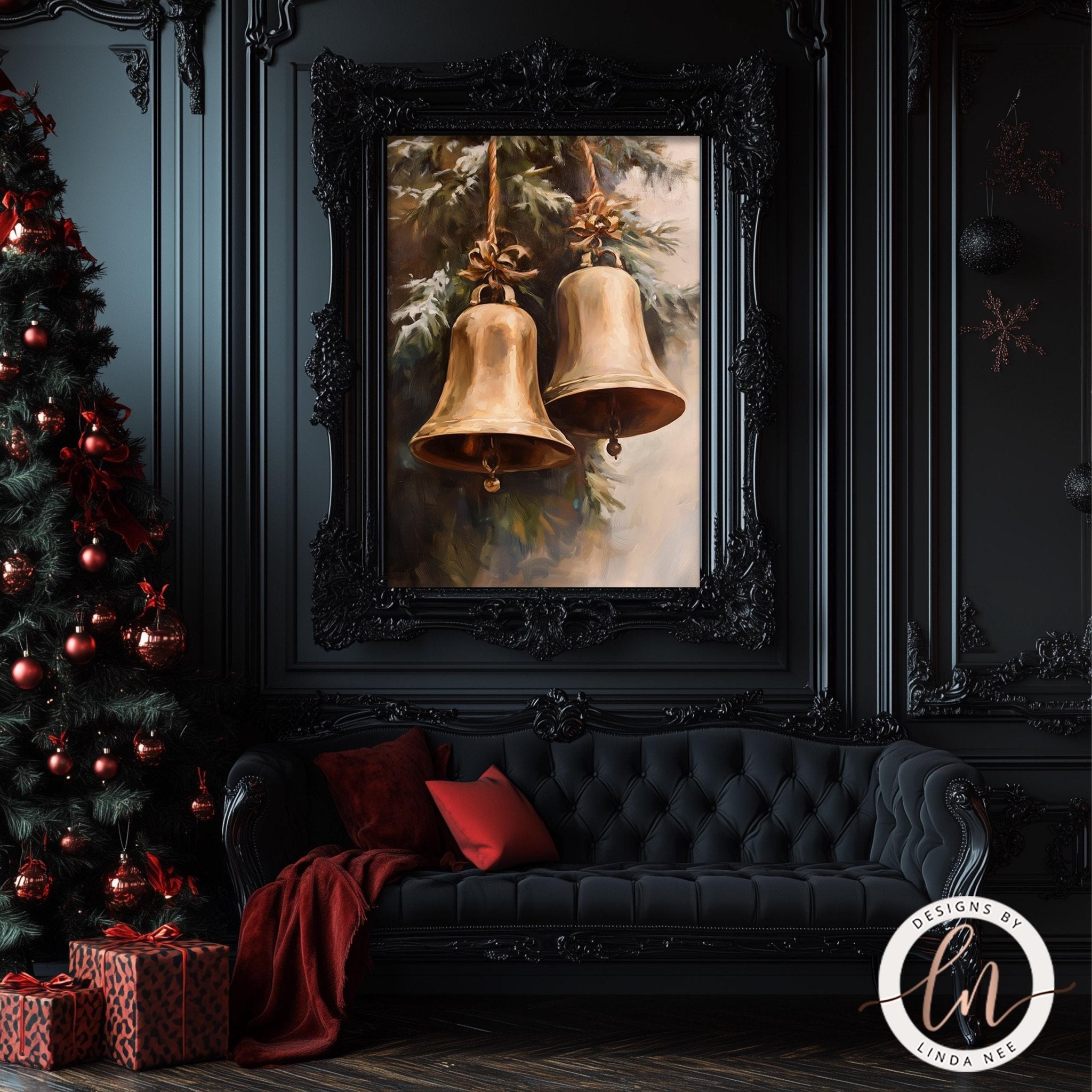 Vintage Christmas Jingle Bells Wall Art - Metal & Fine Art for Holiday Decor