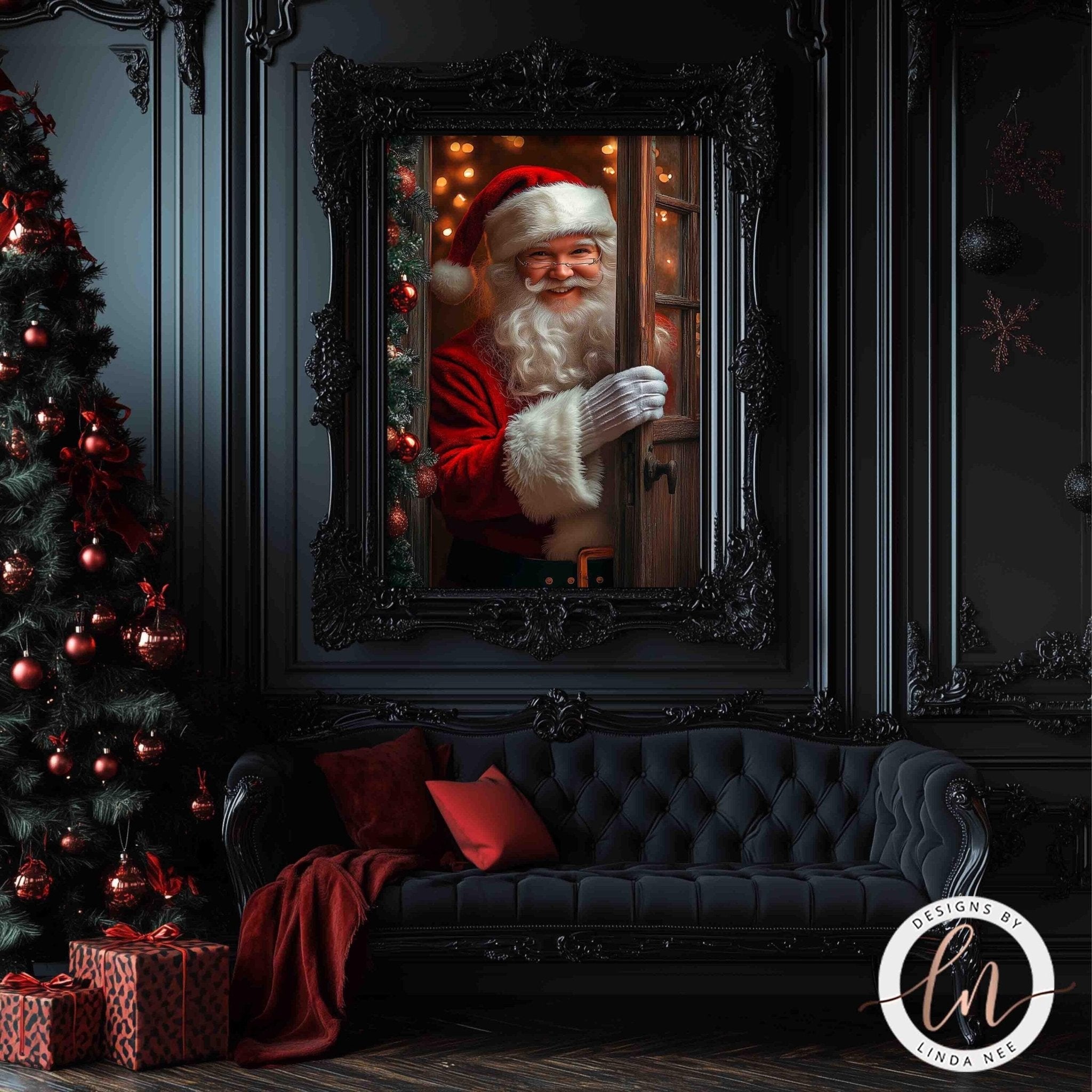 Vintage Santa Claus Portrait - Victorian Christmas Wall Art