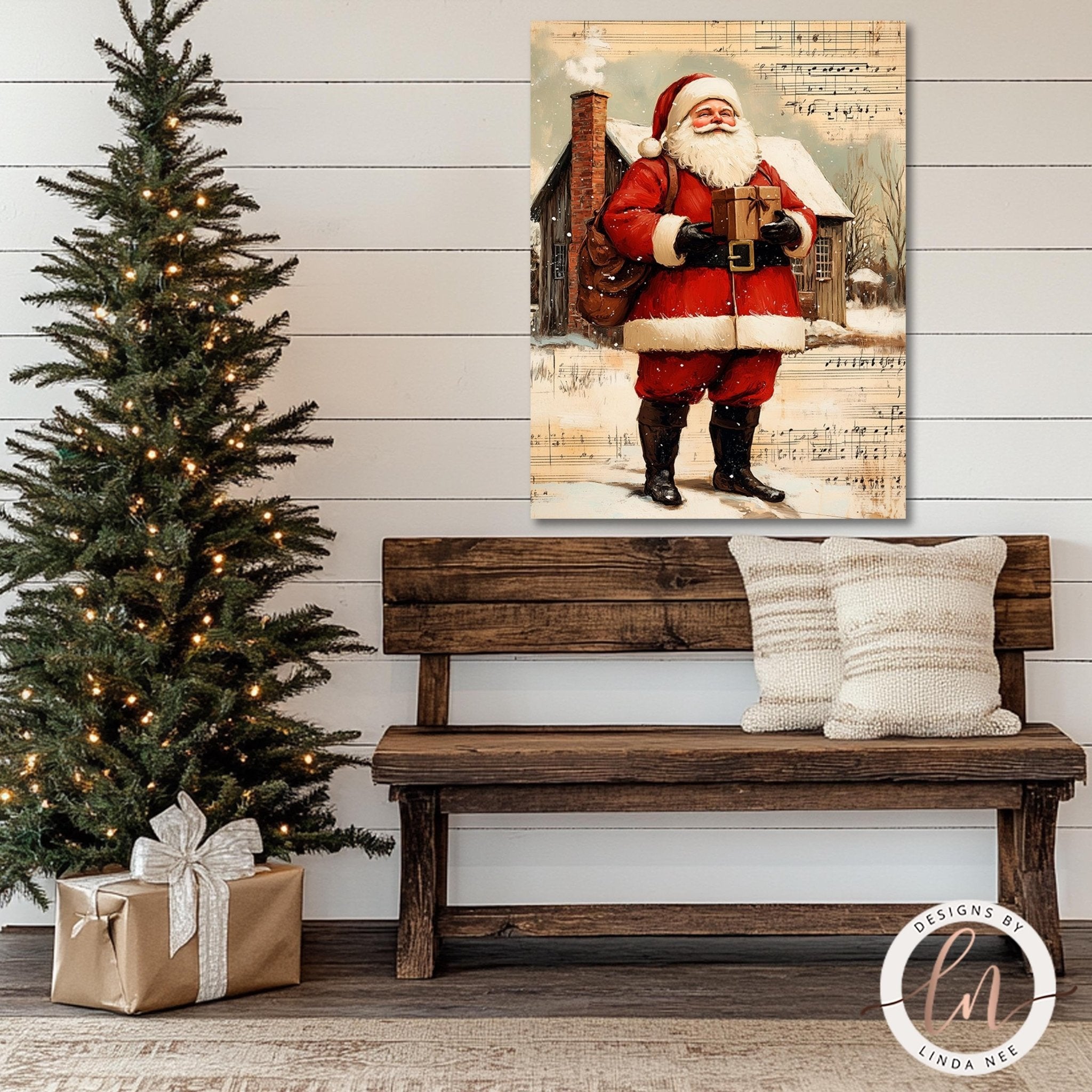 Vintage Santa Claus Wall Art - Metal & Fine Art for Holiday Decor