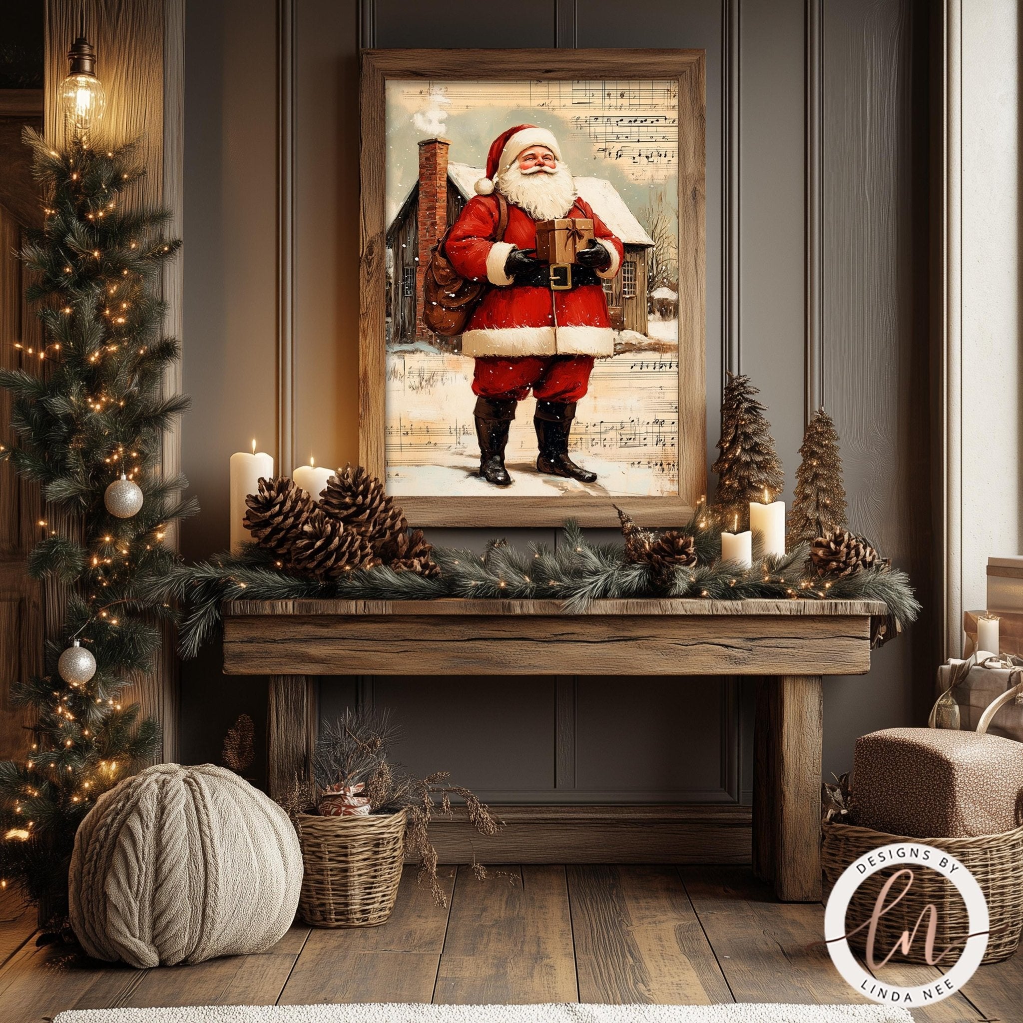 Vintage Santa Claus Wall Art - Metal & Fine Art for Holiday Decor