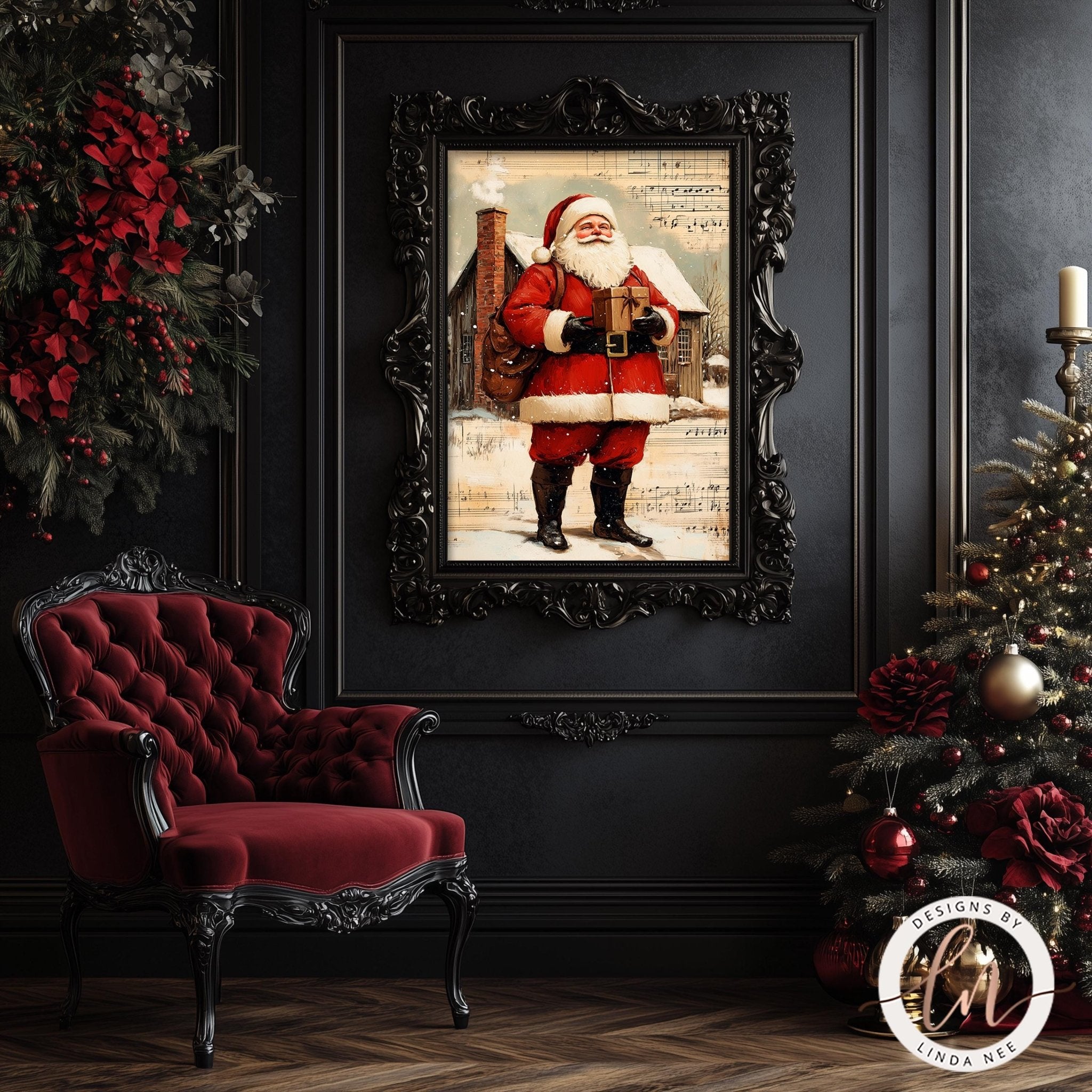 Vintage Santa Claus Wall Art - Metal & Fine Art for Holiday Decor