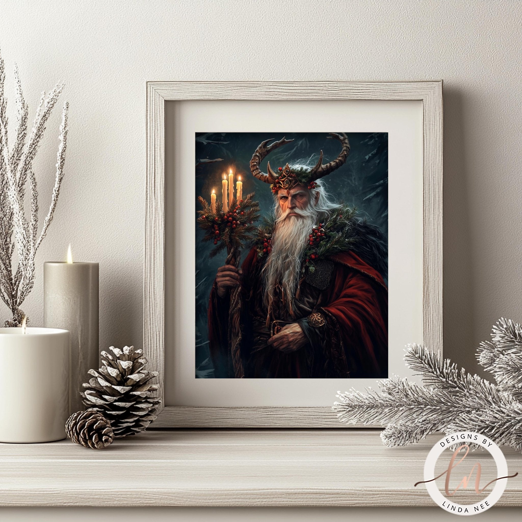 Yule King Gothic Christmas Art | Mythic Winter Print