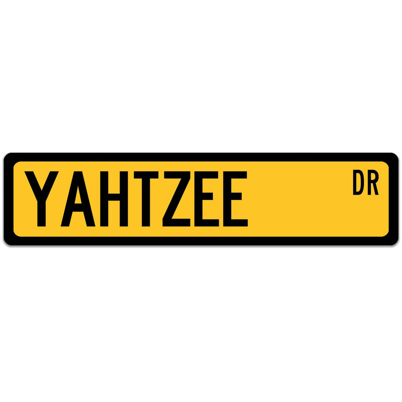 Yahtzee Street Sign