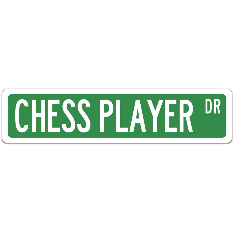 Chess Player Street Sign