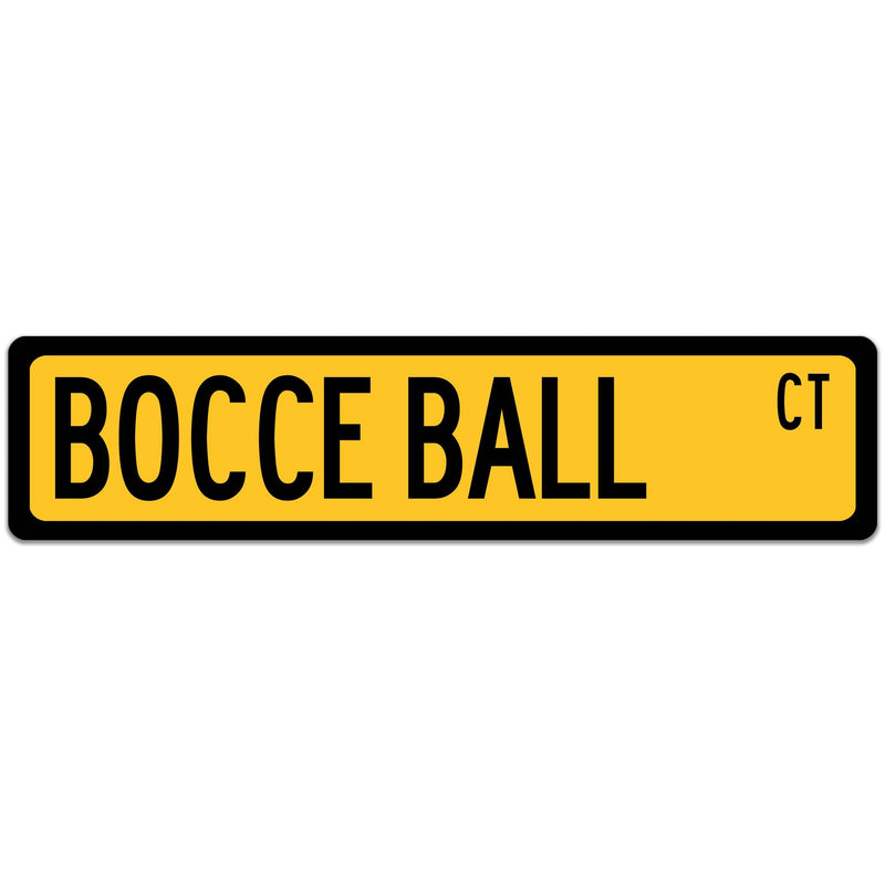 Bocce Ball Street Sign