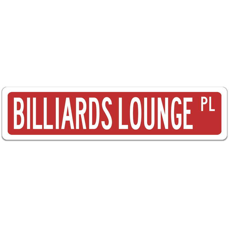 Billiards Lounge Place Street Sign