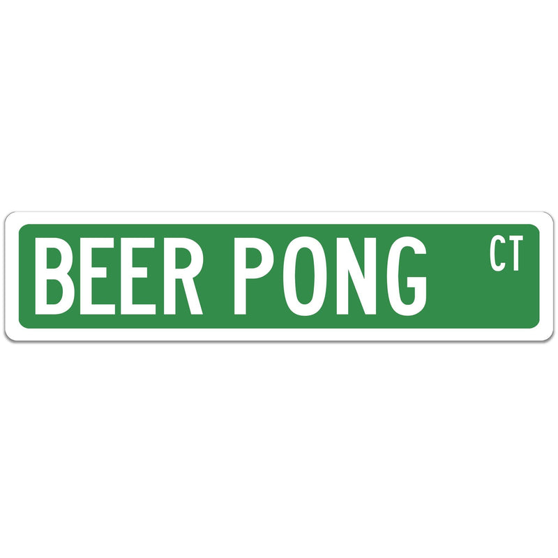 Beer Pong Street Sign