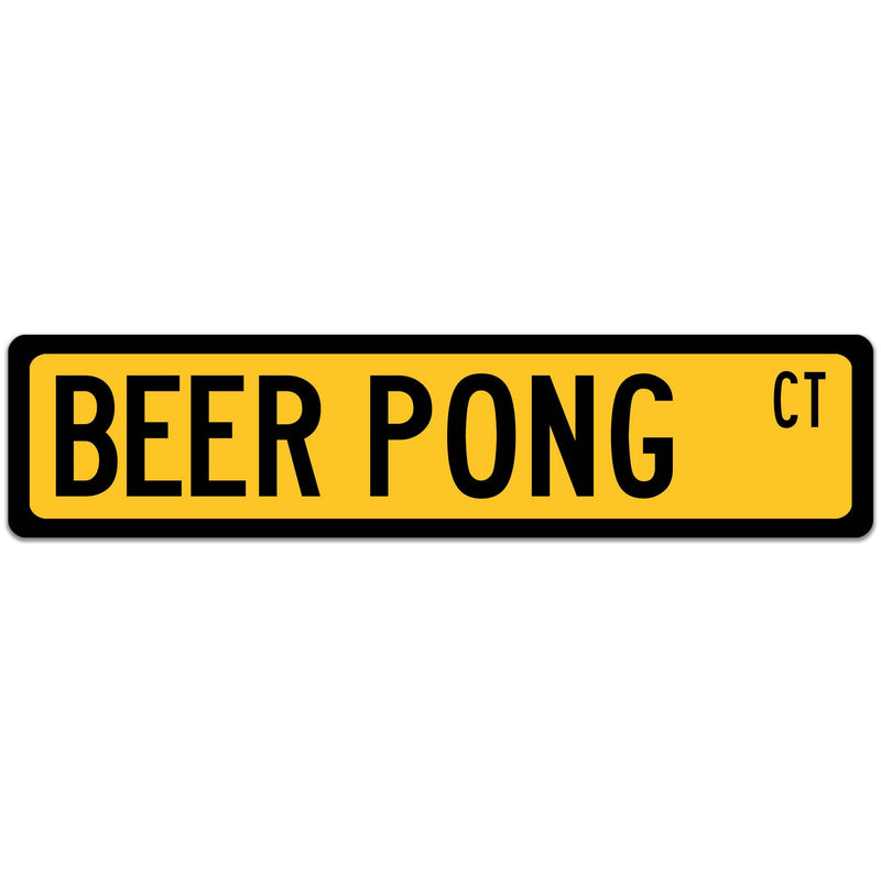 Beer Pong Street Sign