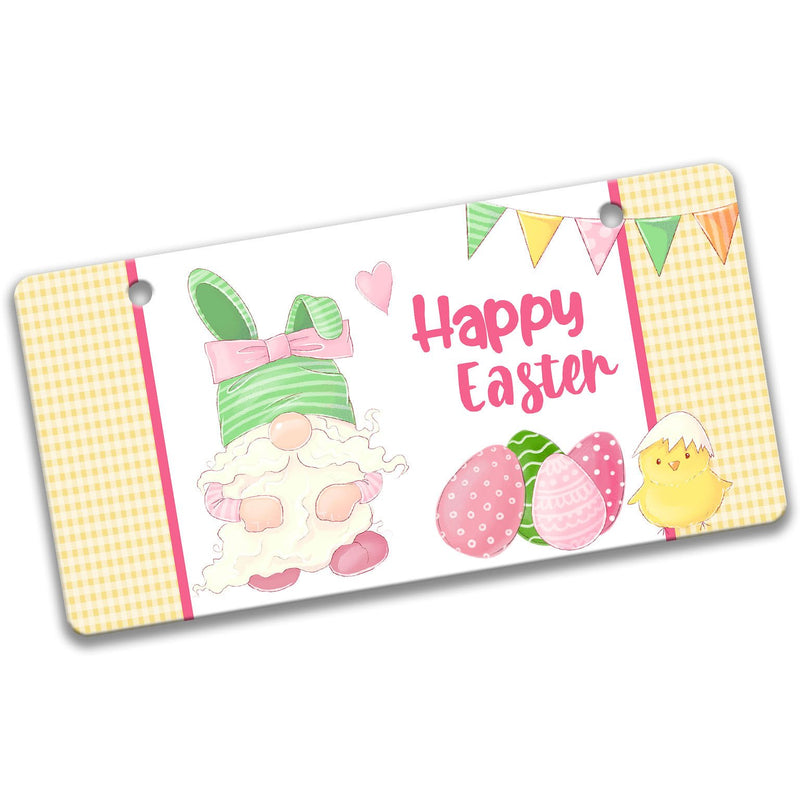 Gnome Easter Bunny in Green Hat Sign