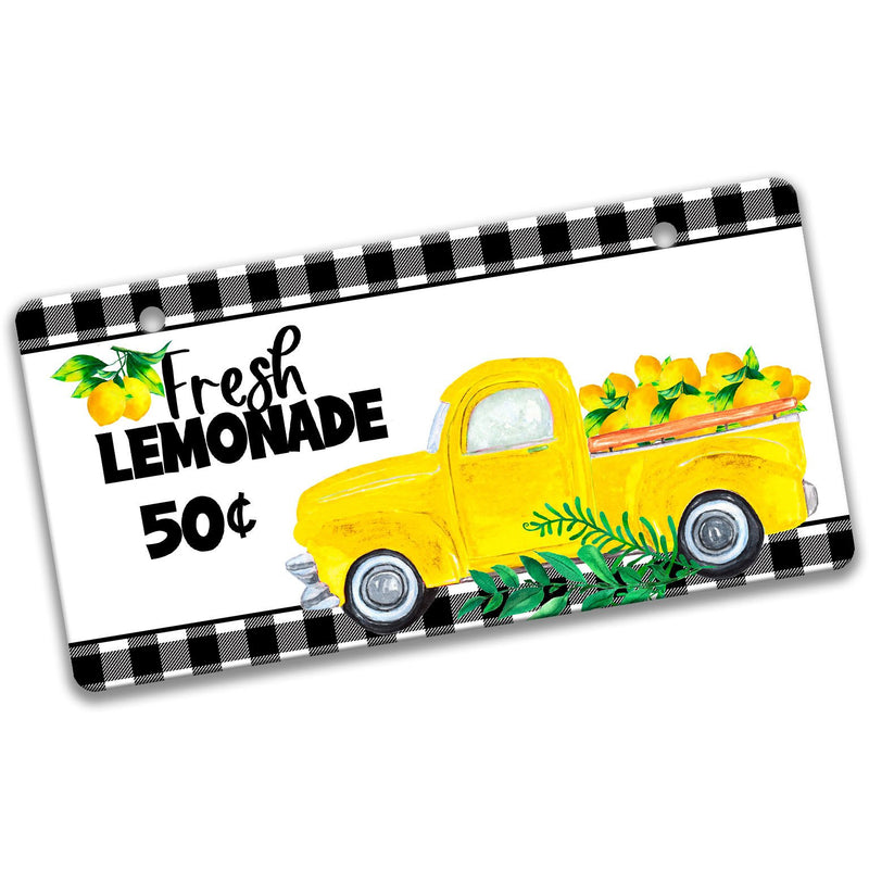 Lemon Yellow Pickup Truck Lemonade Sign