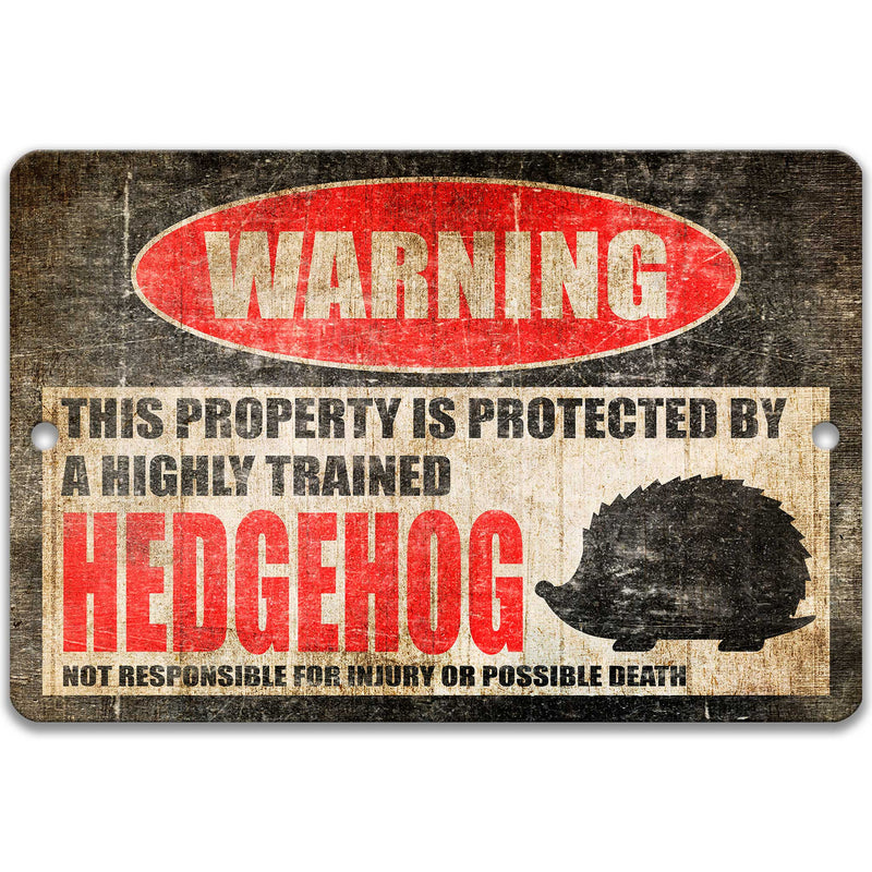 Hedgehog Protected Property Sign