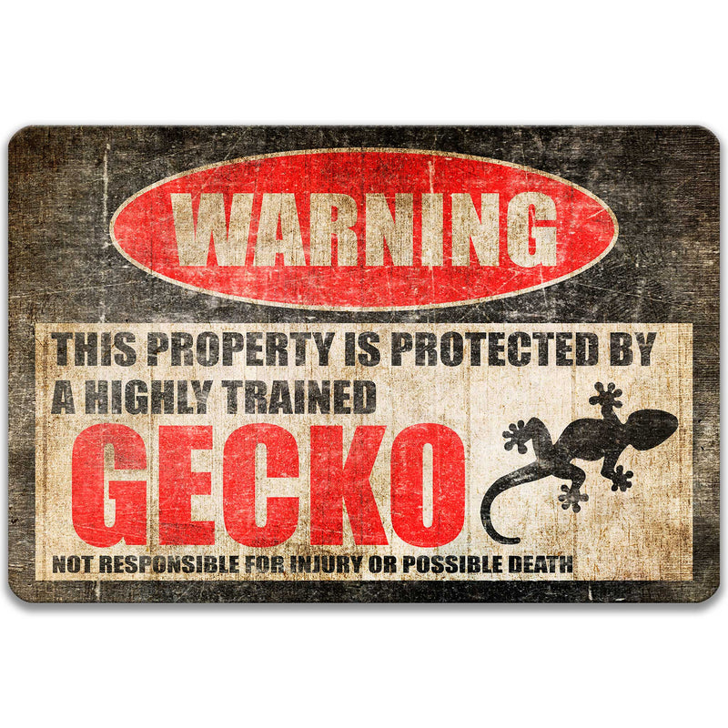 Gecko Protected Property Sign