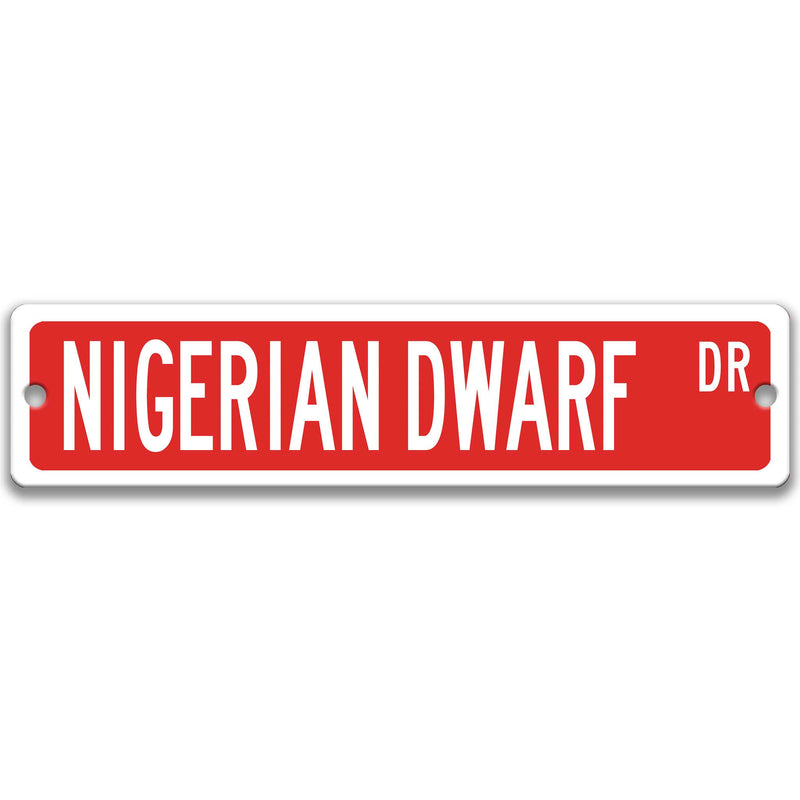 Nigerian Dwarf Street Sign