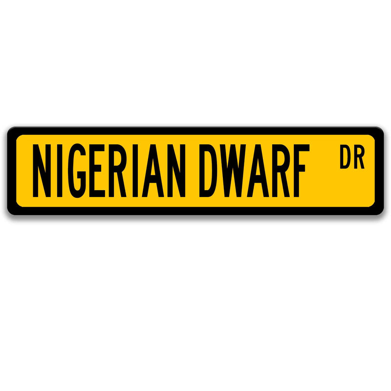 Nigerian Dwarf Street Sign