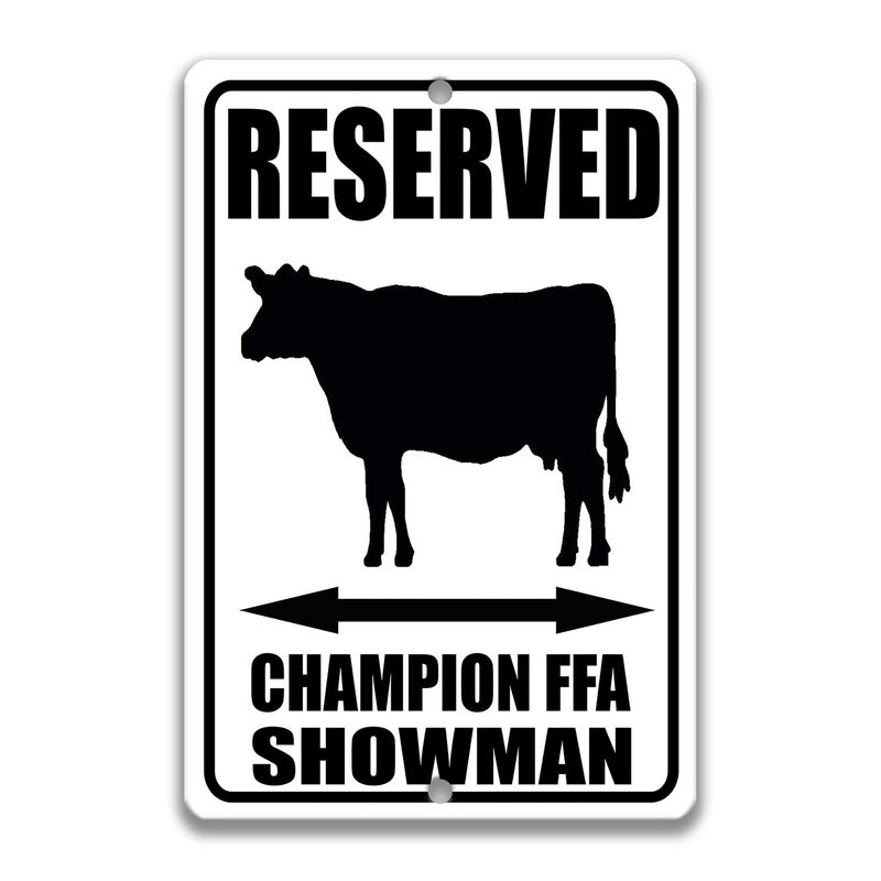 Reserved Champion FFA Showman Sign 
