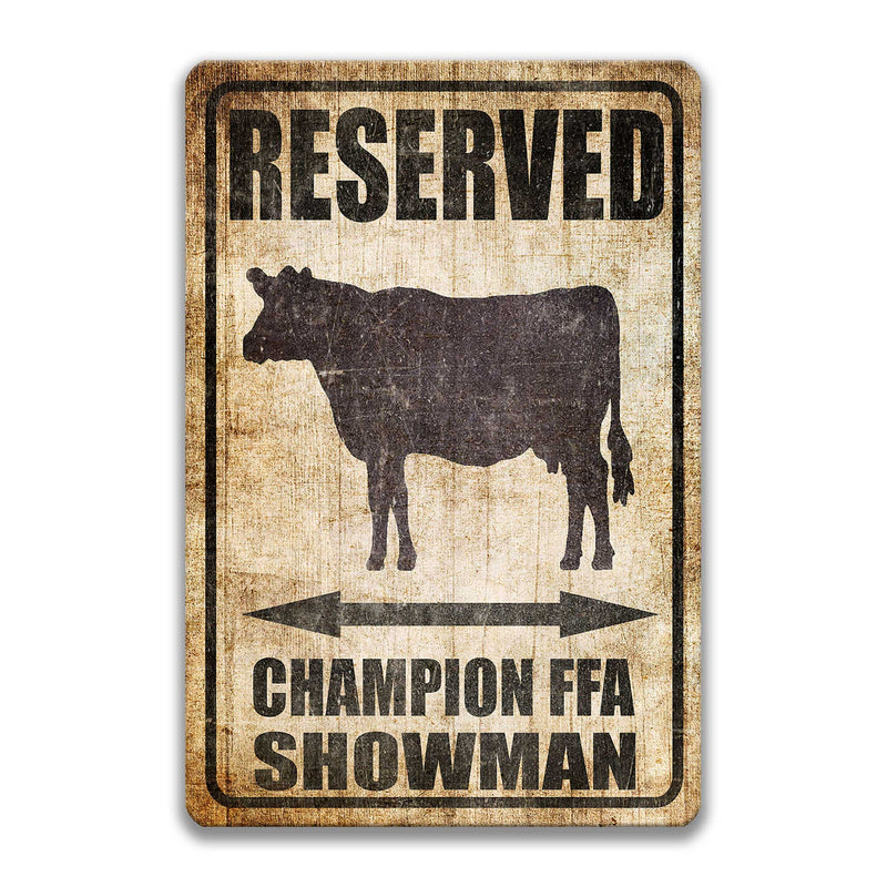 Reserved Champion FFA Showman Sign 
