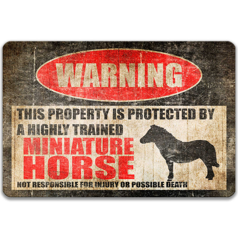 Miniature Horse Protected Property Sign