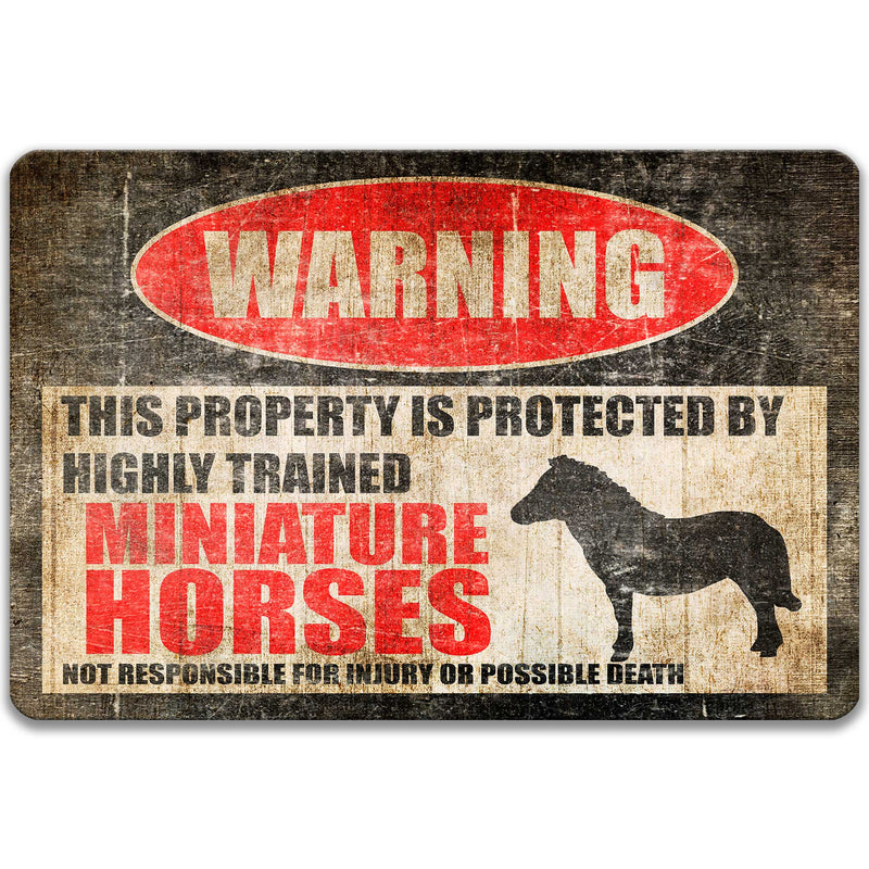 Miniature Horses Protected Property Sign