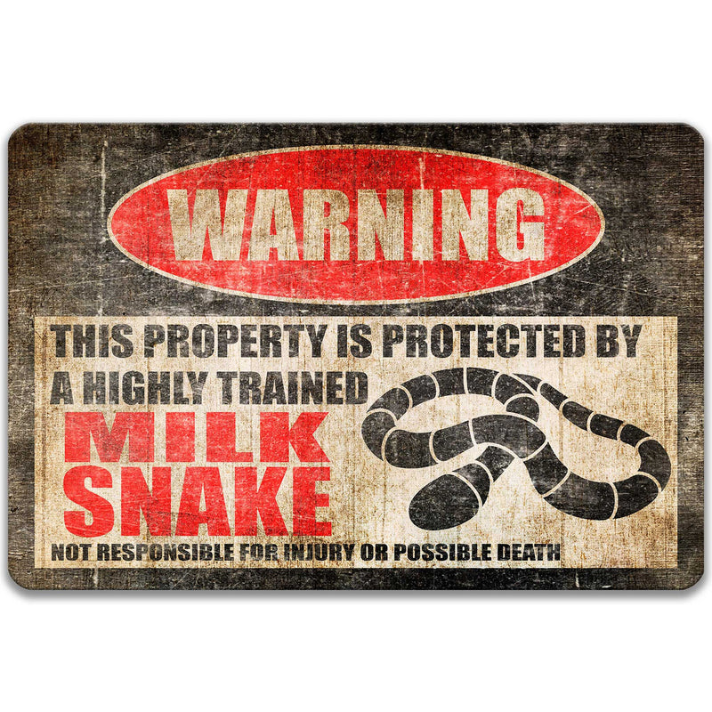 Milk Snake Property Protected Sign