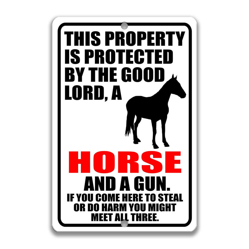 Lord, Horse and a Gun Sign