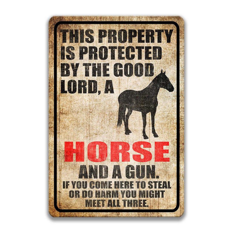Lord, Horse and a Gun Sign