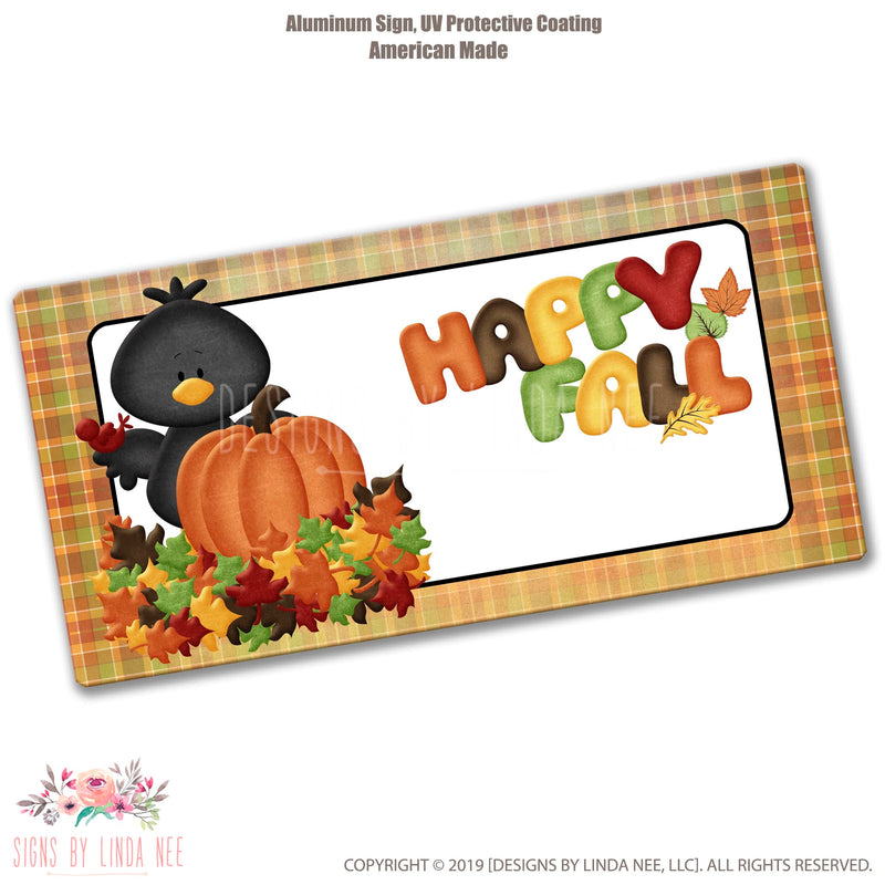 Happy Fall Crow Wreath Sign, Fall Wreath, Thanksgiving Wreath, Autumn Decor, Crow Sign, Fall Wreath for Door, Pumpkin, Fall Wreath SHO50