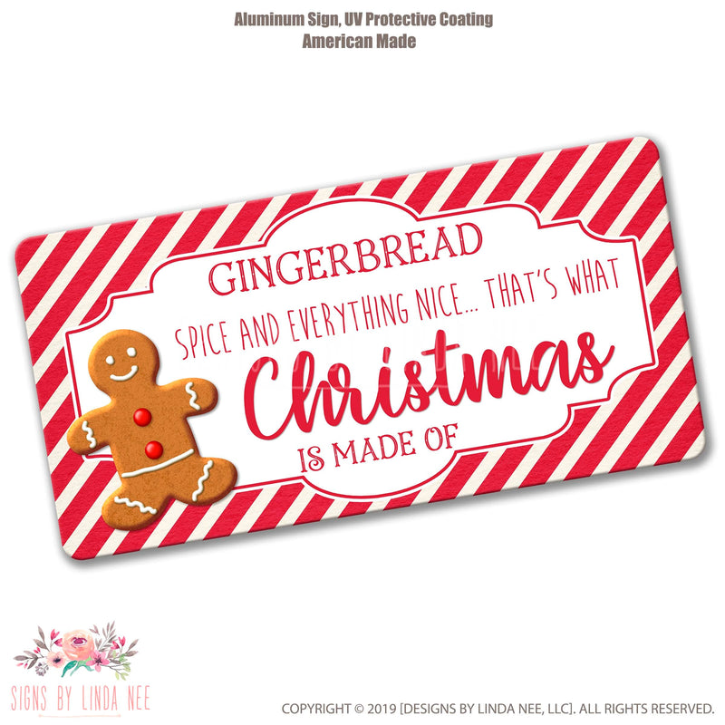 Gingerbread Christmas Wreath Sign, Christmas Wreath Signs, Gingerbread Signs Door Decor Metal Wreath Sign Holiday Decor Christmas Sign SHO81