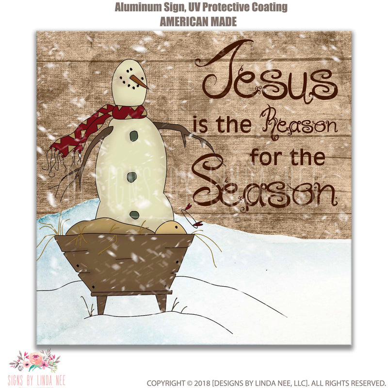Christmas Wreath Sign, Jesus is the Reason for the Season, Christian Front Door Sign, Christmas Decor, Holiday Wreath Sign, SHO177