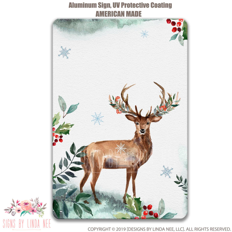 Woodland Deer Sign, Cabin Decor, Gift for Hunter, Gift for Dad, Gift for Men, Man Cave Sign, Christmas Decoration Christmas Decor SHO234